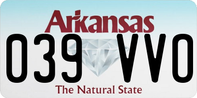 AR license plate 039VVO