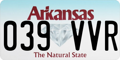 AR license plate 039VVR