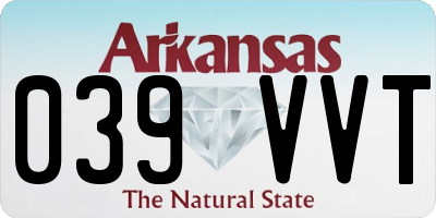 AR license plate 039VVT