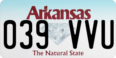 AR license plate 039VVU