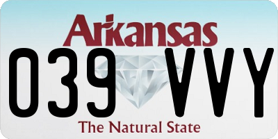 AR license plate 039VVY