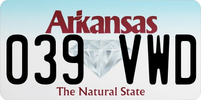 AR license plate 039VWD