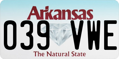 AR license plate 039VWE