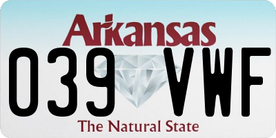 AR license plate 039VWF