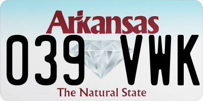 AR license plate 039VWK