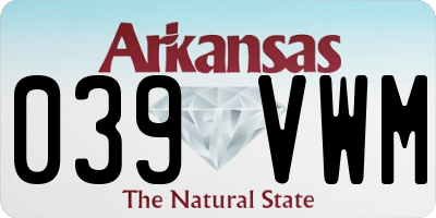AR license plate 039VWM