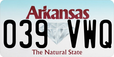 AR license plate 039VWQ
