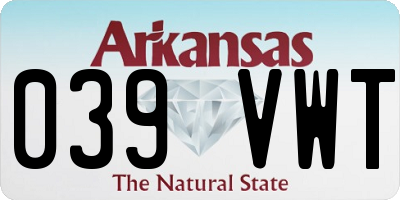 AR license plate 039VWT