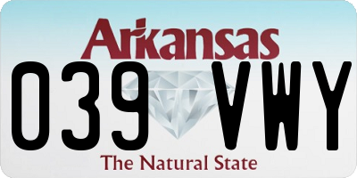 AR license plate 039VWY