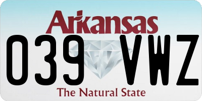 AR license plate 039VWZ