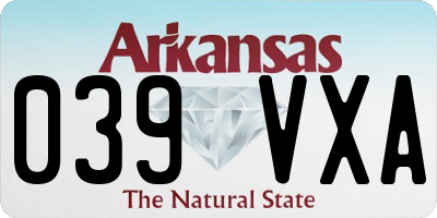 AR license plate 039VXA