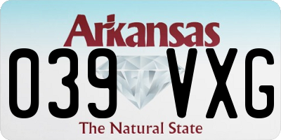 AR license plate 039VXG