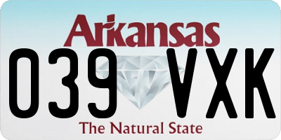 AR license plate 039VXK