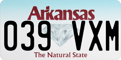 AR license plate 039VXM