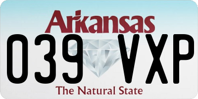 AR license plate 039VXP