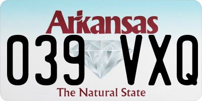 AR license plate 039VXQ
