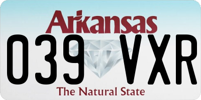 AR license plate 039VXR