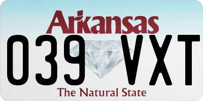 AR license plate 039VXT