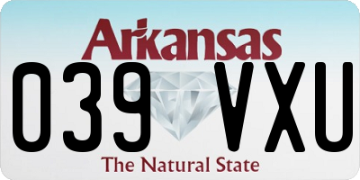 AR license plate 039VXU
