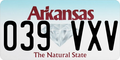AR license plate 039VXV