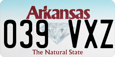 AR license plate 039VXZ