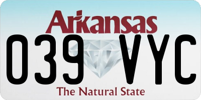 AR license plate 039VYC
