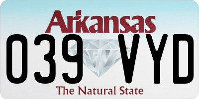 AR license plate 039VYD