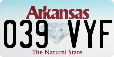AR license plate 039VYF