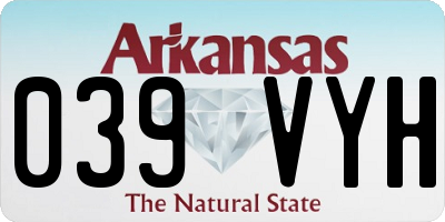 AR license plate 039VYH