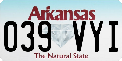 AR license plate 039VYI
