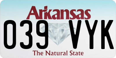 AR license plate 039VYK