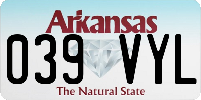 AR license plate 039VYL