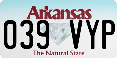 AR license plate 039VYP