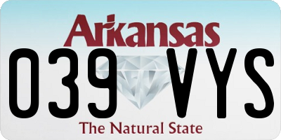 AR license plate 039VYS