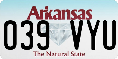 AR license plate 039VYU