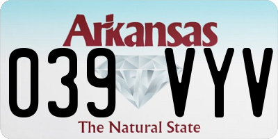 AR license plate 039VYV