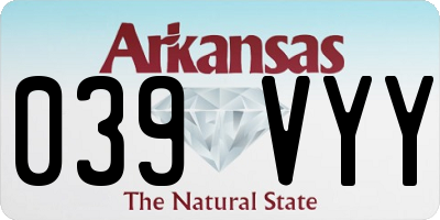 AR license plate 039VYY