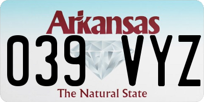 AR license plate 039VYZ