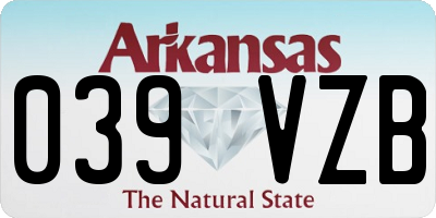 AR license plate 039VZB