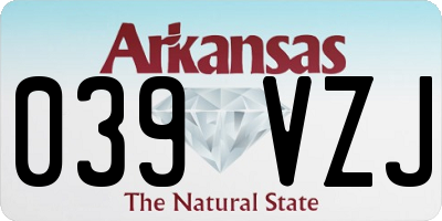 AR license plate 039VZJ