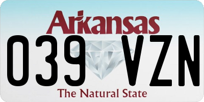 AR license plate 039VZN