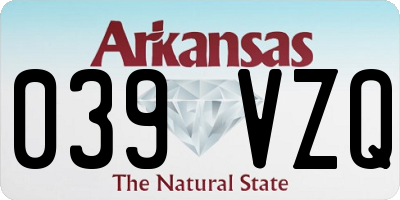 AR license plate 039VZQ