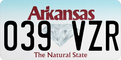 AR license plate 039VZR