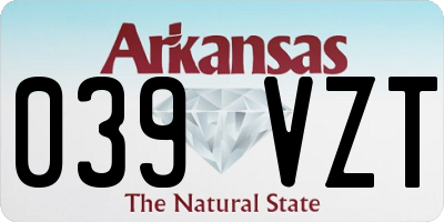 AR license plate 039VZT