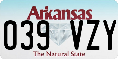 AR license plate 039VZY