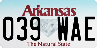 AR license plate 039WAE