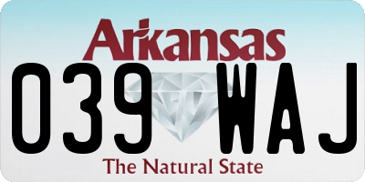 AR license plate 039WAJ