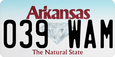 AR license plate 039WAM