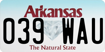 AR license plate 039WAU