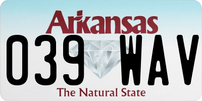 AR license plate 039WAV